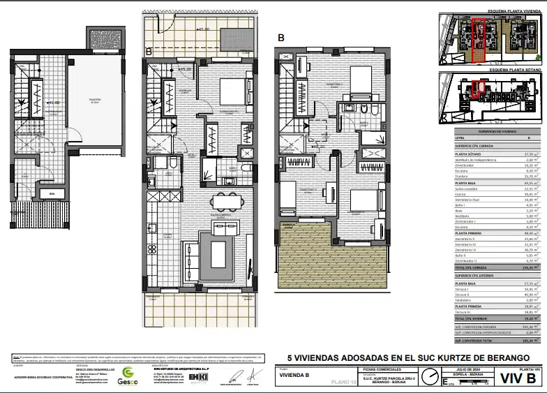 Casa adosada en venta en Berango con Calefacción, Parquet y Terraza