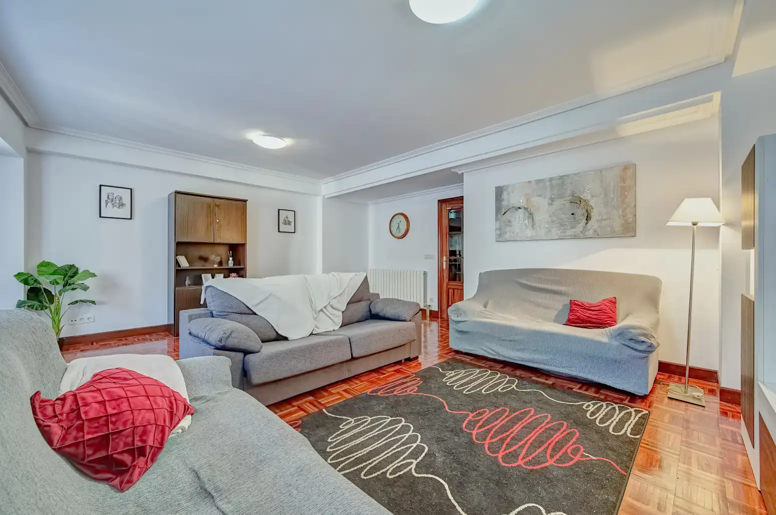 Sala de estar de Ático en venta en  Pamplona / Iruña con Calefacción, Parquet y Balcón