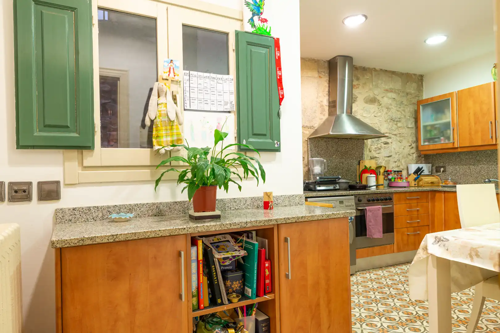 Küche von Maisonette zur Miete in Girona mit Heizung, Möbliert und Ofen