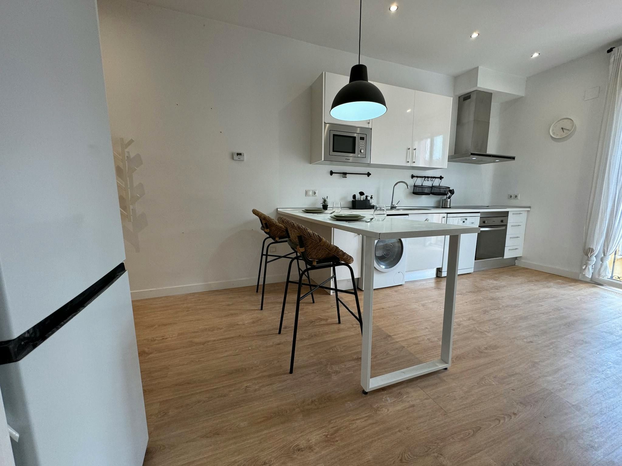 Kitchen of Flat to rent in  Madrid Capital  with Air Conditioner, Heating and Washing machine