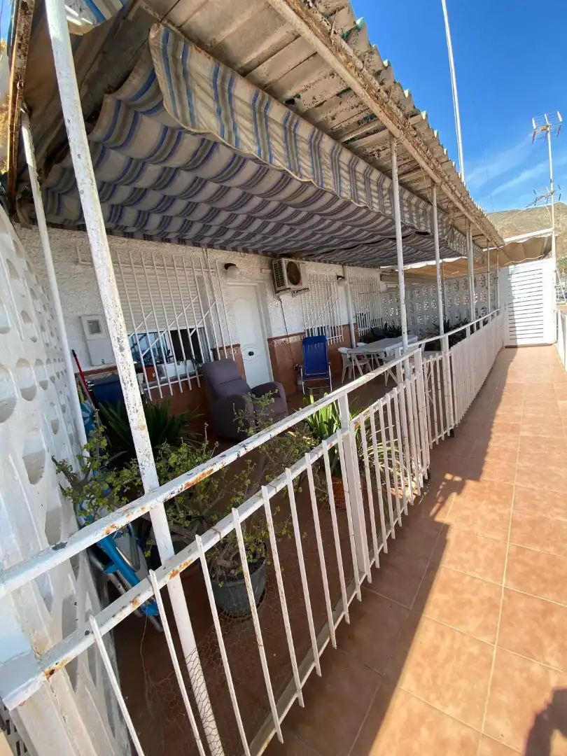 Terrace of Flat for rent in Roquetas de Mar  with Air Conditioner, Heating and Private garden