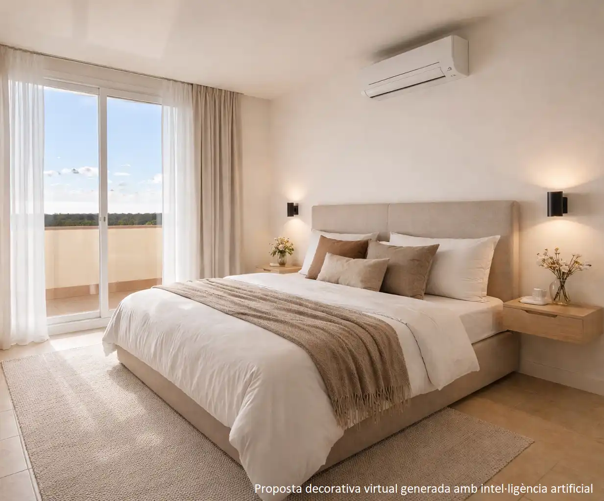 Schlafzimmer von Dachboden zum Verkauf in Sant Vicenç de Montalt mit Klimaanlage, Heizung und Abstellraum