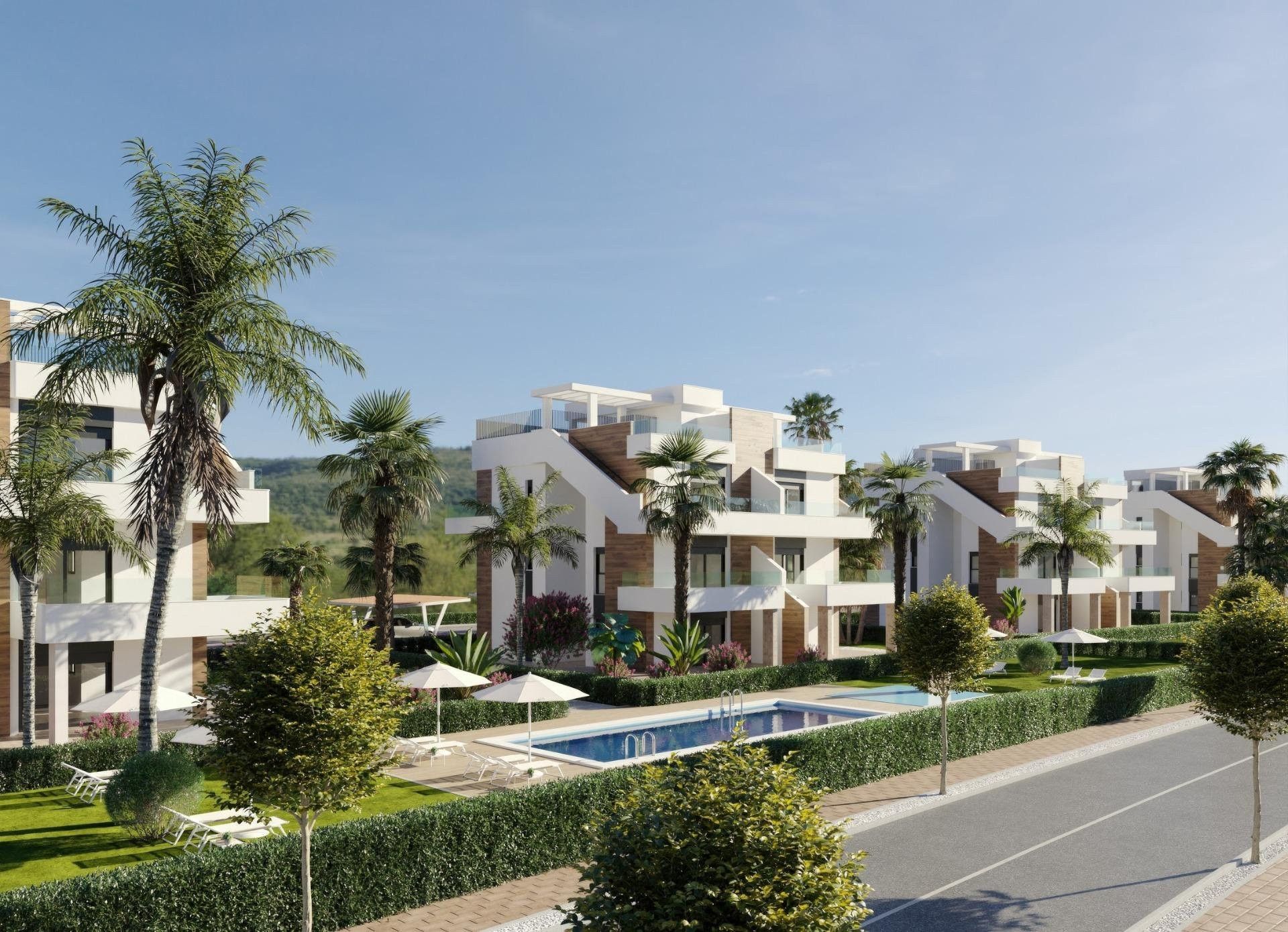 Vista exterior de Apartament en venda en Fuente Álamo de Murcia amb Aire condicionat, Terrassa i Piscina