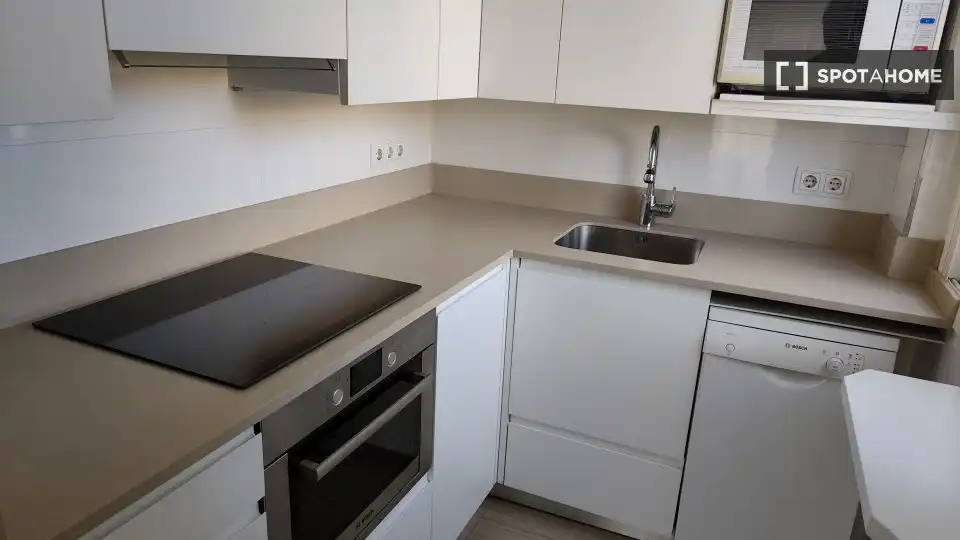 Kitchen of Flat for rent in Madrid  with Air Conditioner, Heating and Furnished