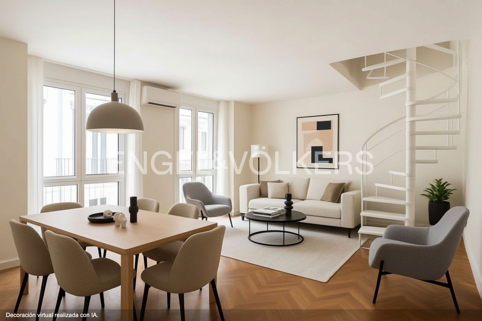 Living room of Apartment for sale in  Madrid Capital  with Air Conditioner, Heating and Parquet flooring