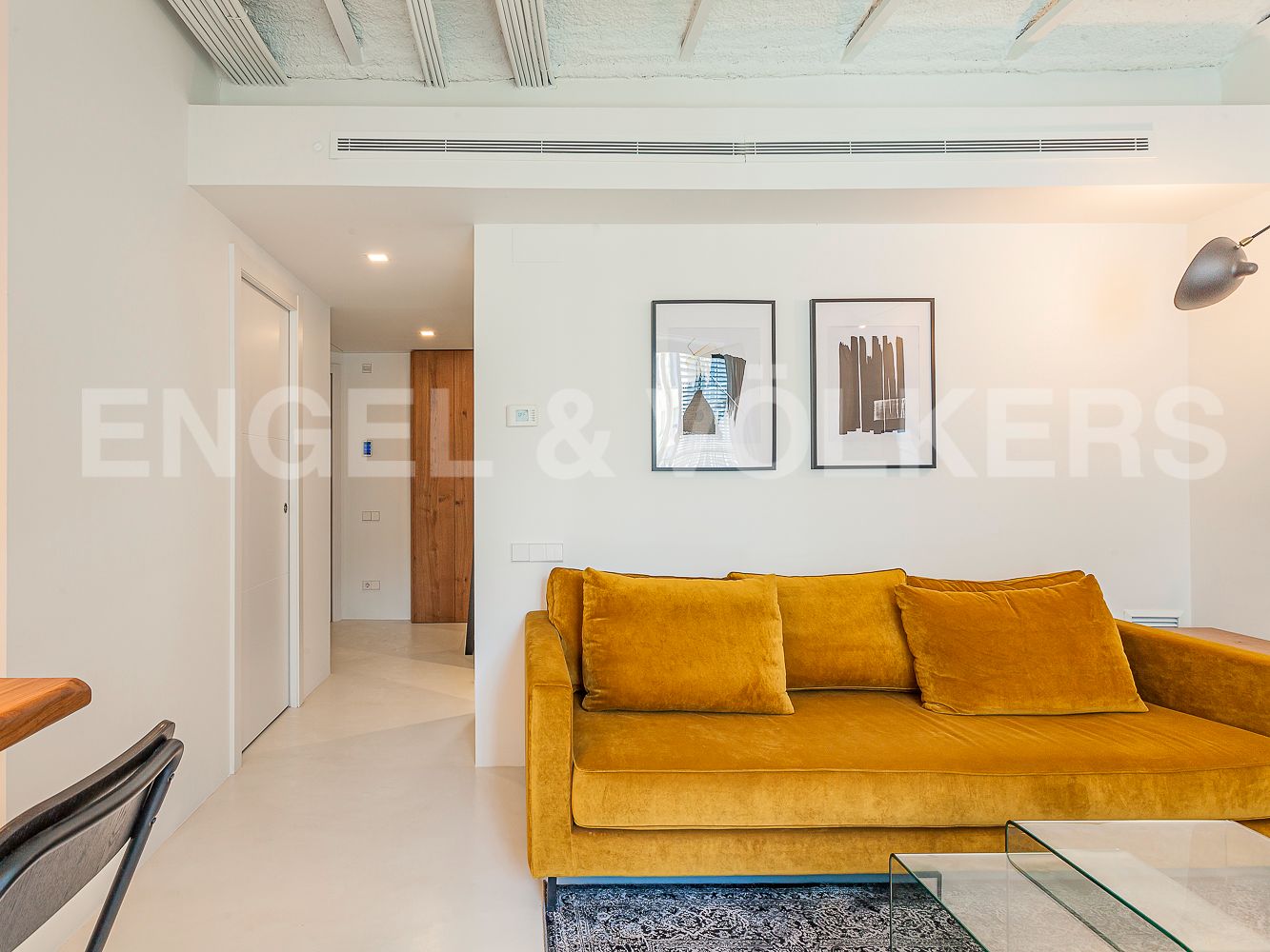 Sala d'estar de Apartament en venda en  Barcelona Capital amb Aire condicionat, Calefacció i Terrassa