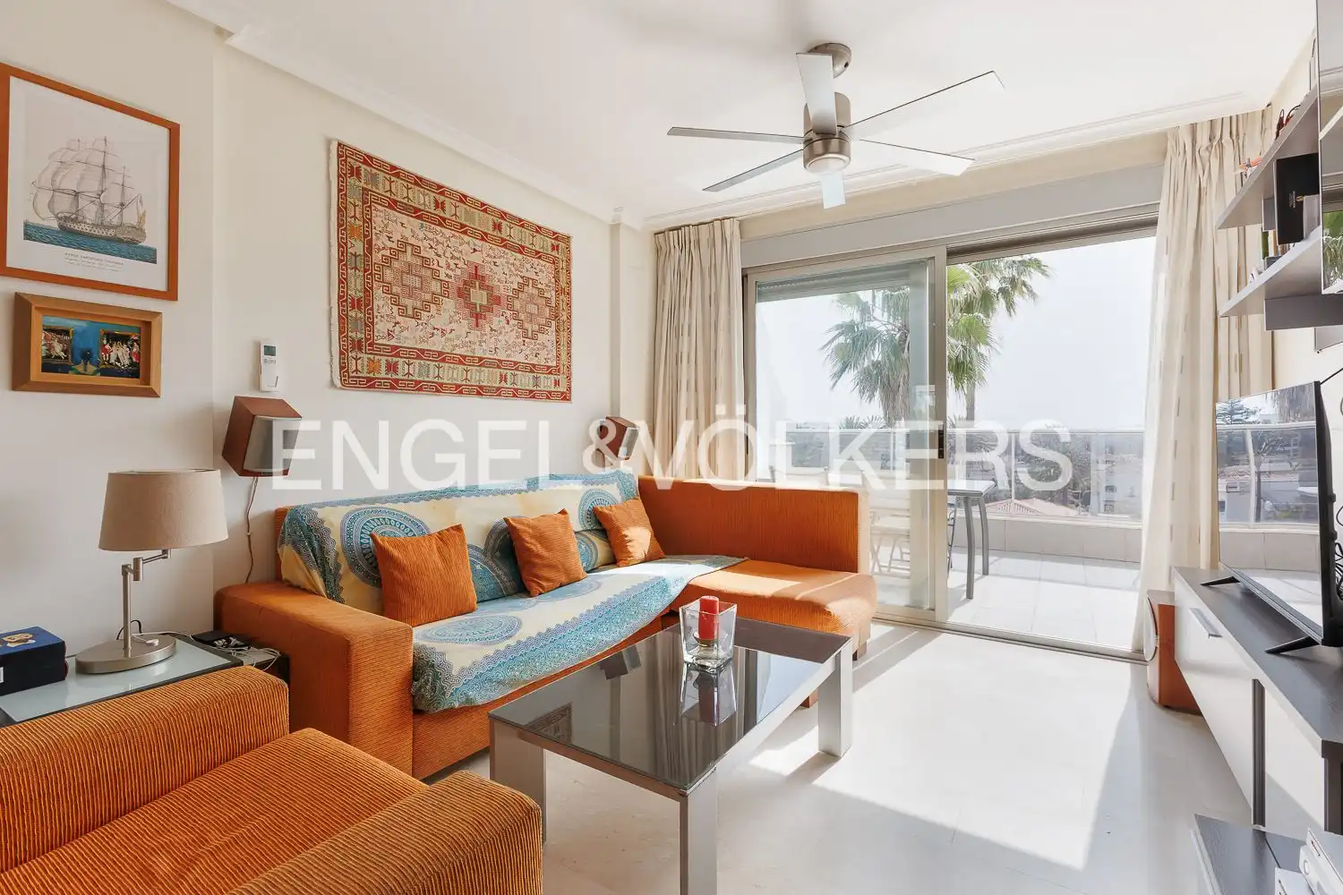 Sala de estar de Ático en venta en Dénia con Aire acondicionado, Calefacción y Jardín privado