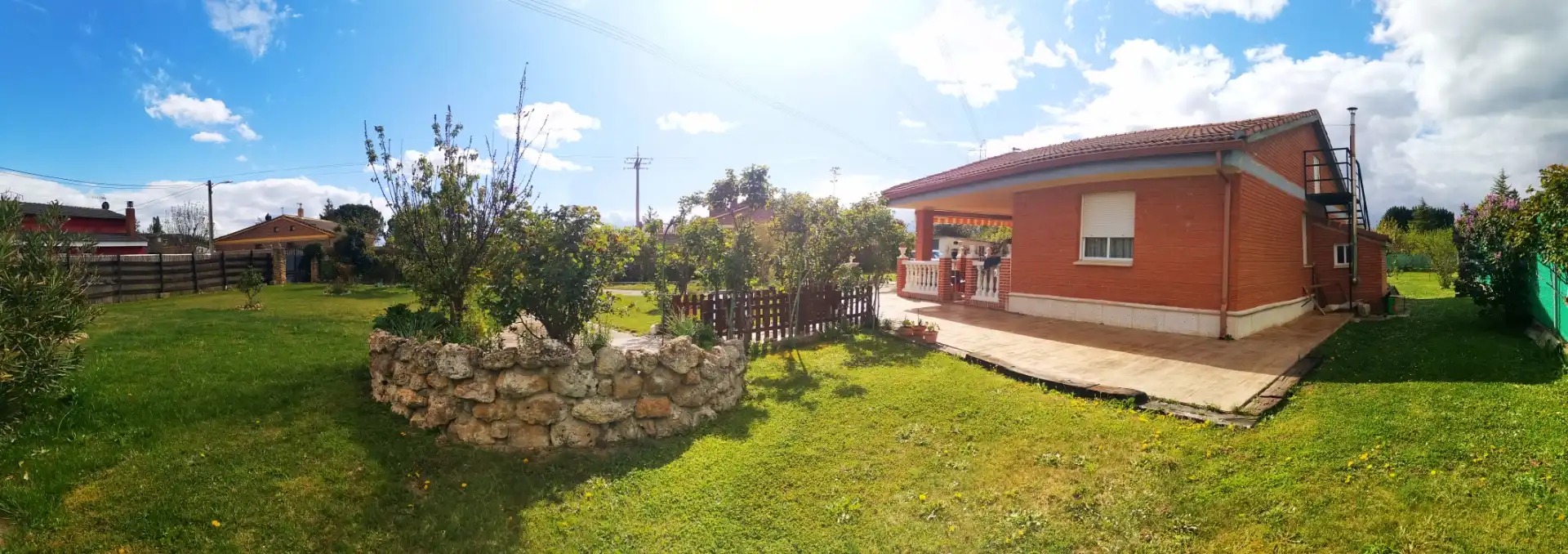 Jardí de Finca rústica en venda en Grijota amb Jardí privat, Terrassa i Piscina