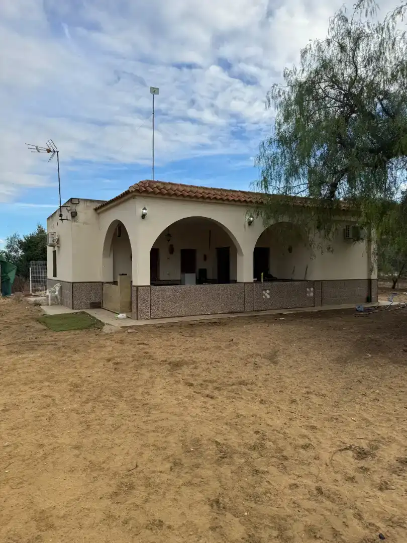 Vista exterior de Finca rústica en venda en Marchena amb Aire condicionat i Piscina