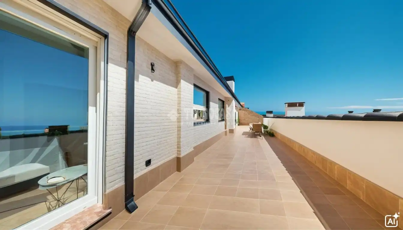 Terrasse von Wohnung zum Verkauf in Villanueva de la Torre mit Parkett, Terrasse und Möbliert