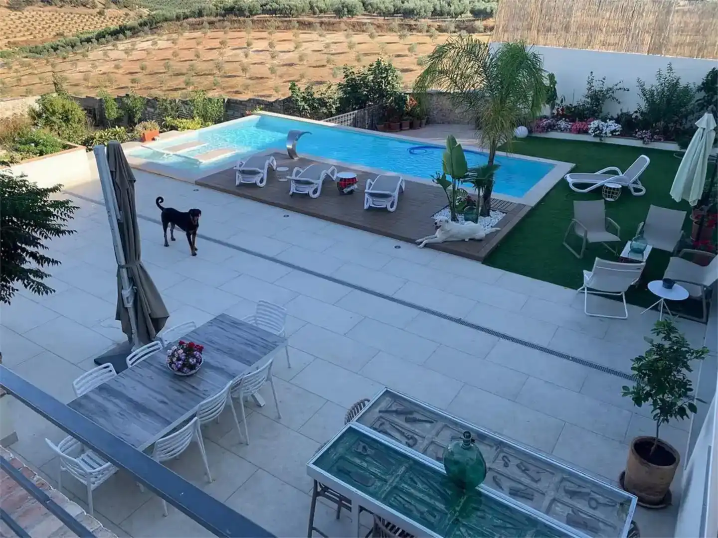 Terrassa de Casa adosada de lloguer en Íllora amb Aire condicionat, Piscina i Balcó