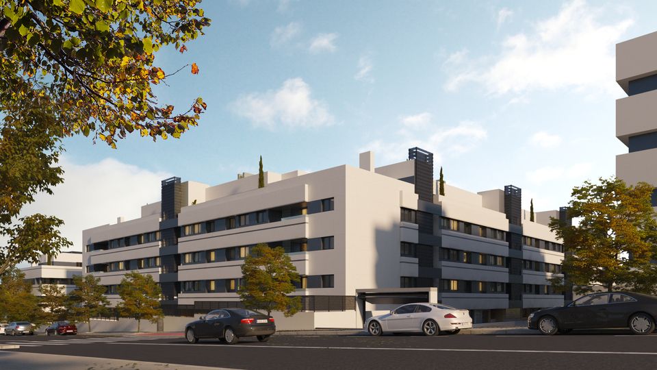 Vista exterior de Piso en venta en Las Rozas de Madrid con Terraza