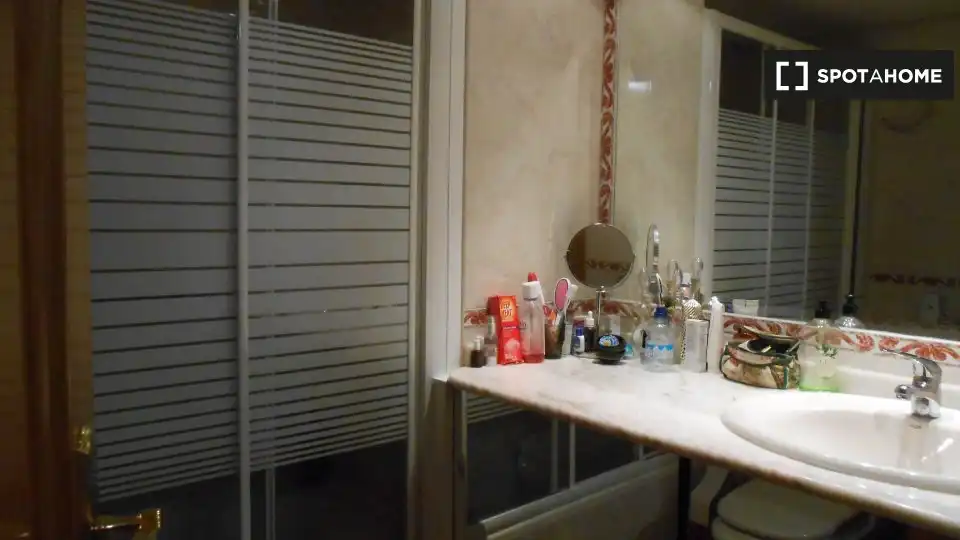 Bathroom of Flat for rent in Madrid  with Air Conditioner, Heating and Furnished