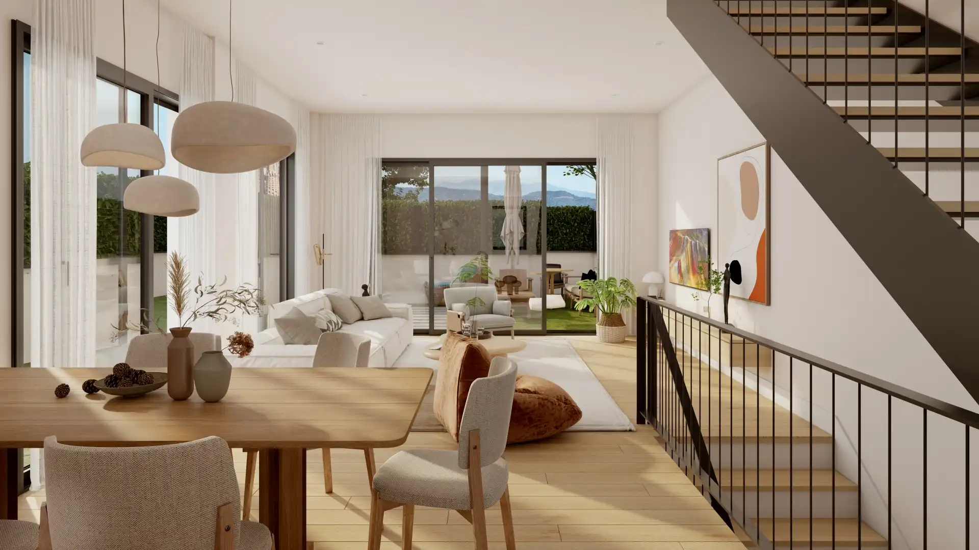 Sala de estar de Casa o chalet en venta en Palau-solità i Plegamans con Aire acondicionado, Calefacción y Jardín privado