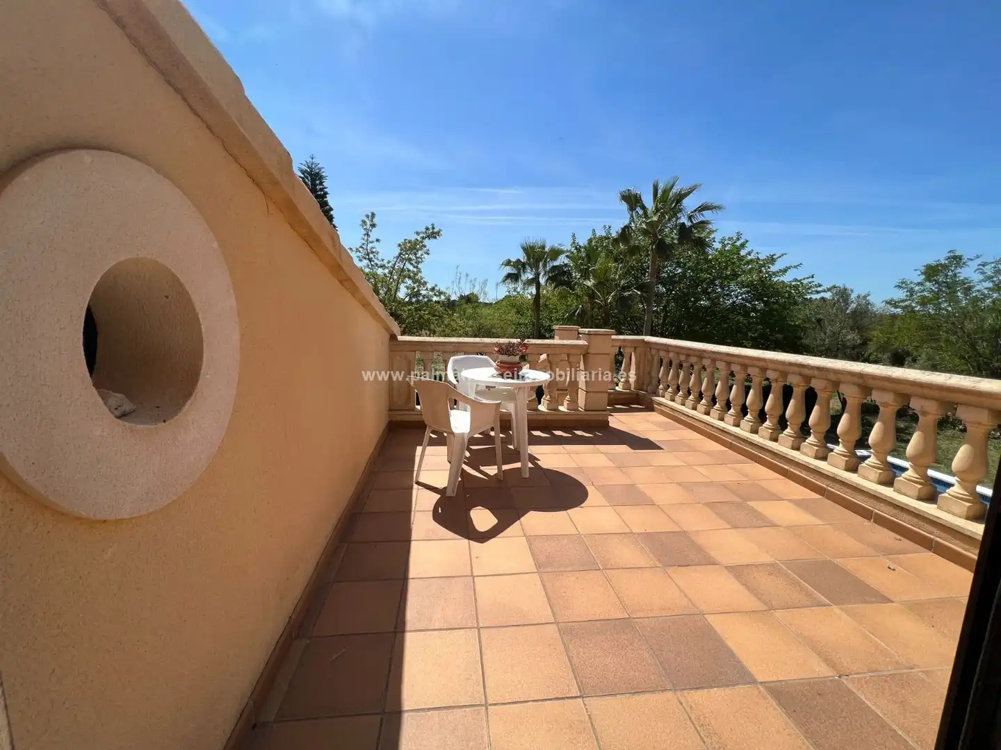 Terrasse von Country house zur Miete in Muro mit Klimaanlage, Heizung und Privatgarten