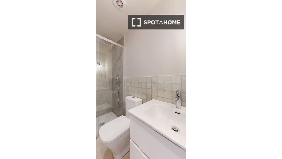 Bathroom of Flat to rent in  Madrid Capital  with Air Conditioner, Heating and Furnished