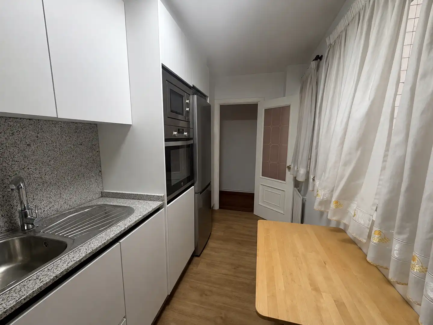 Kitchen of Flat for sale in A Coruña Capital   with Parquet flooring, Furnished and Oven