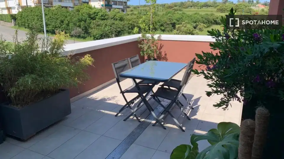 Terrace of Apartments for share in Sopela  with Air Conditioner, Terrace and Furnished