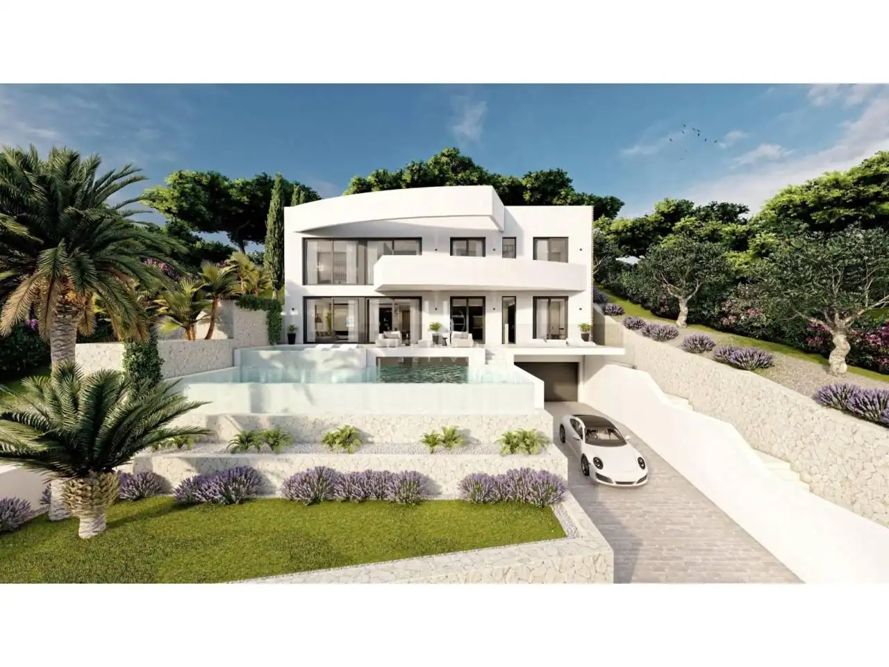 Vista exterior de Casa o chalet en venta en Altea con Aire acondicionado, Jardín privado y Terraza