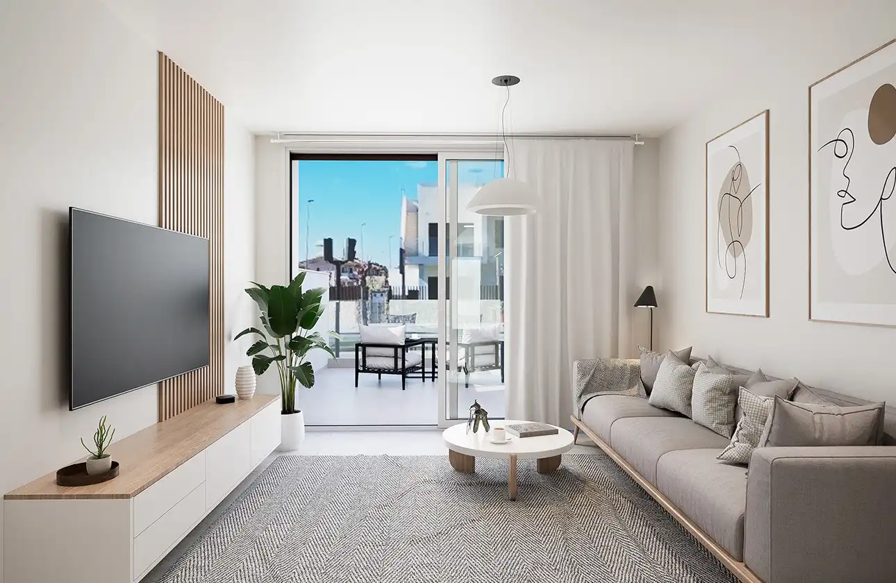 Sala de estar de Apartamento en venta en Pilar de la Horadada con Aire acondicionado, Calefacción y Terraza