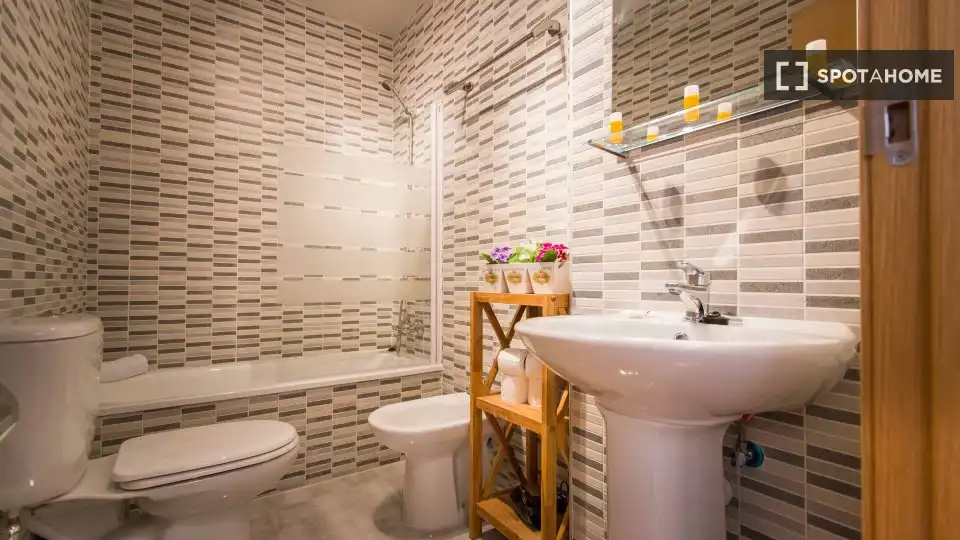 Bany de Apartament per a compartir en Málaga amb Aire condicionat, Calefacció i Terrassa