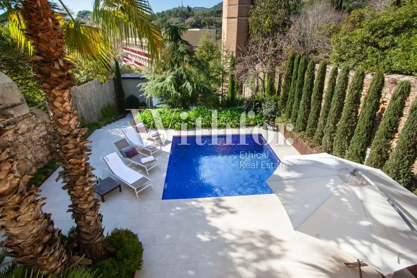 Garden of Houses for rent in Barcelona  with Air Conditioner, Heating and Private garden