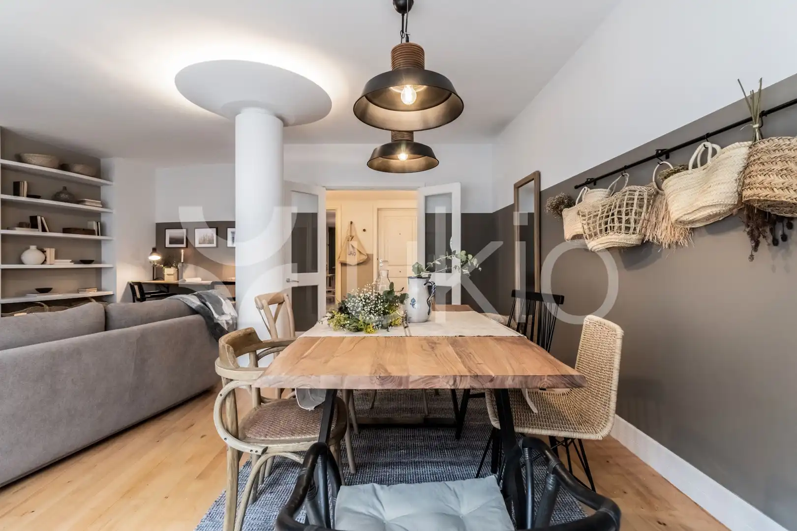 Comedor de Apartamento de alquiler en Madrid con Aire acondicionado, Calefacción y Terraza