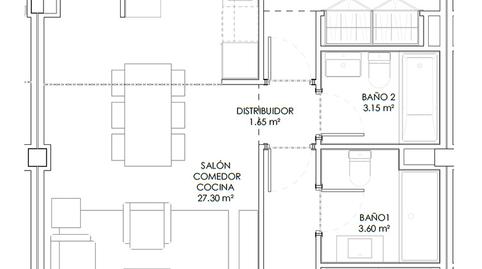 Photo 2 from new construction home in Flat for sale in  Concepción Arenal, 63, Las Cañas, Guadalajara