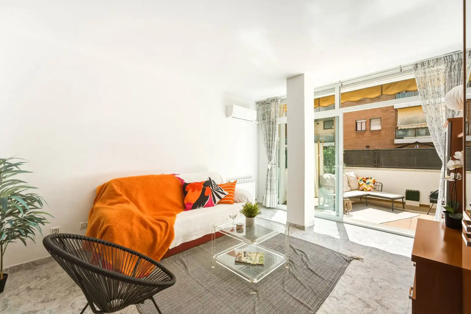 Wohnzimmer von Wohnung zum Verkauf in Lloret de Mar mit Klimaanlage, Heizung und Terrasse