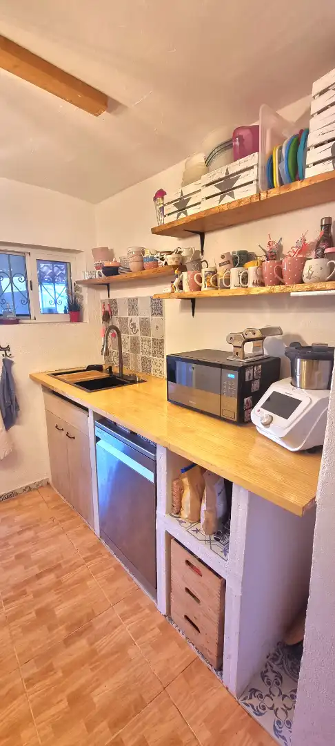 Cocina de Finca rústica en venta en Vinaròs con Aire acondicionado, Jardín privado y Terraza