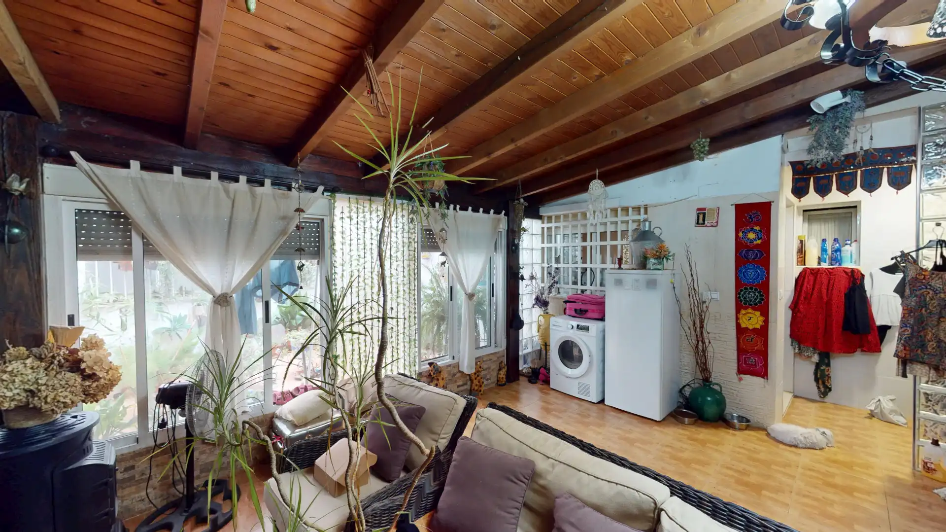 Living room of Flat for sale in Aspe  with Air Conditioner, Parquet flooring and Furnished