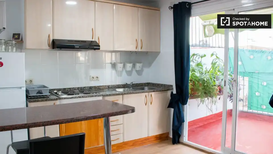 Cocina de Piso de alquiler en Barcelona con Aire acondicionado, Calefacción y Amueblado