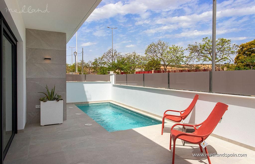 Swimming pool of Single-family semi-detached for sale in  Murcia Capital  with Private garden, Terrace and Swimming Pool