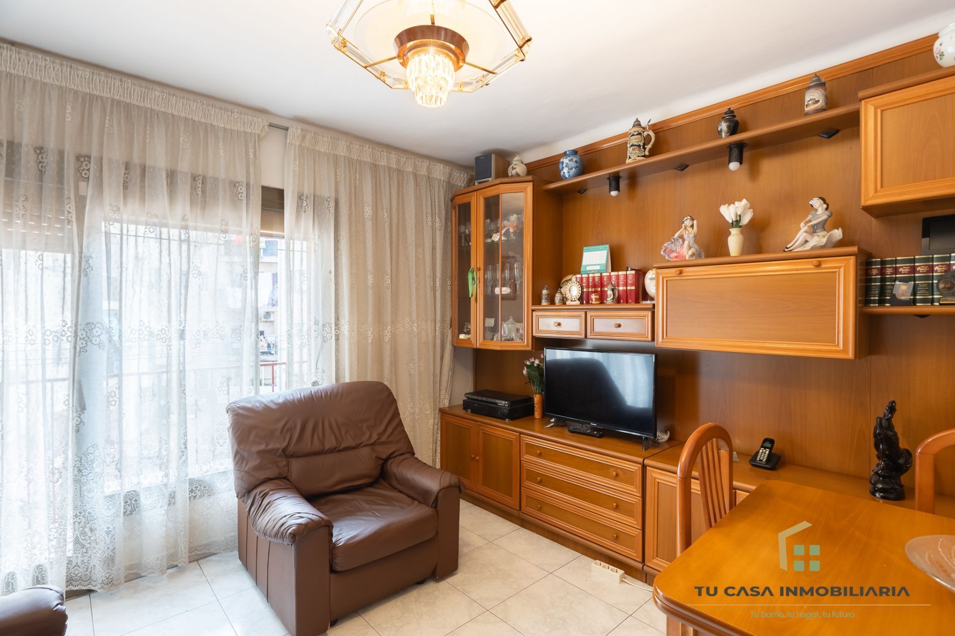 Sala de estar de Piso en venta en Badalona con Calefacción y Amueblado