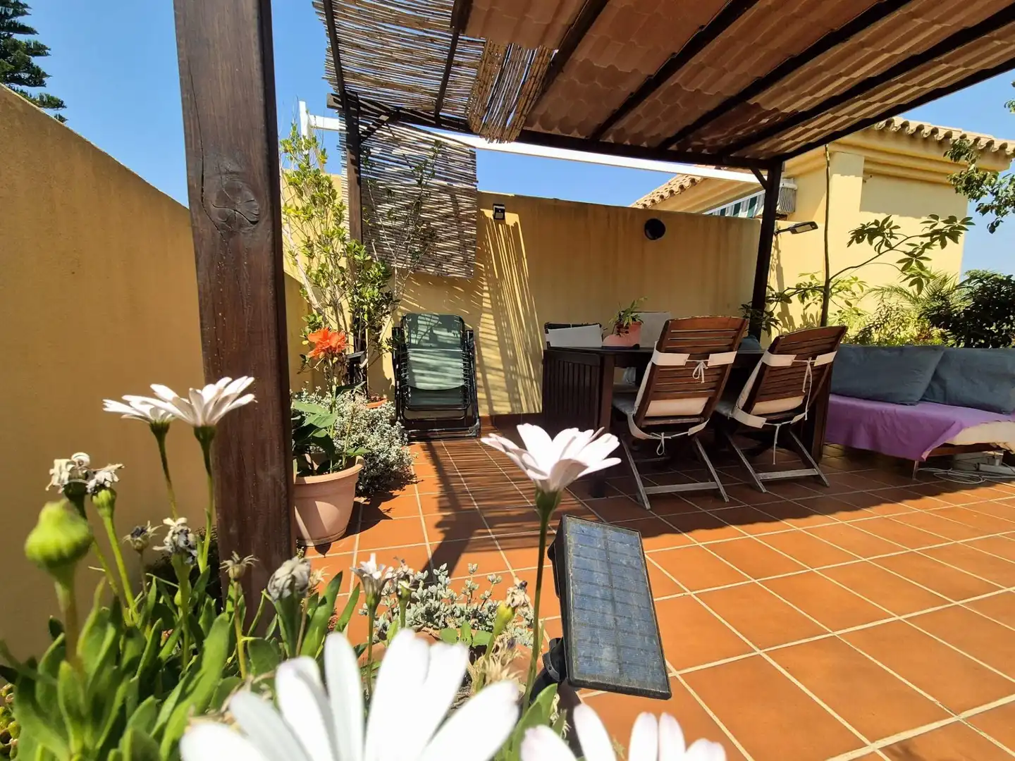Terrasse von Dachboden zum Verkauf in Mijas mit Privatgarten, Terrasse und Gemeinschaftspool