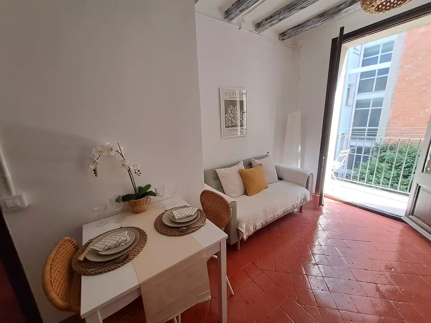 Sala de estar de Piso en venta en Barcelona con Horno y Balcón