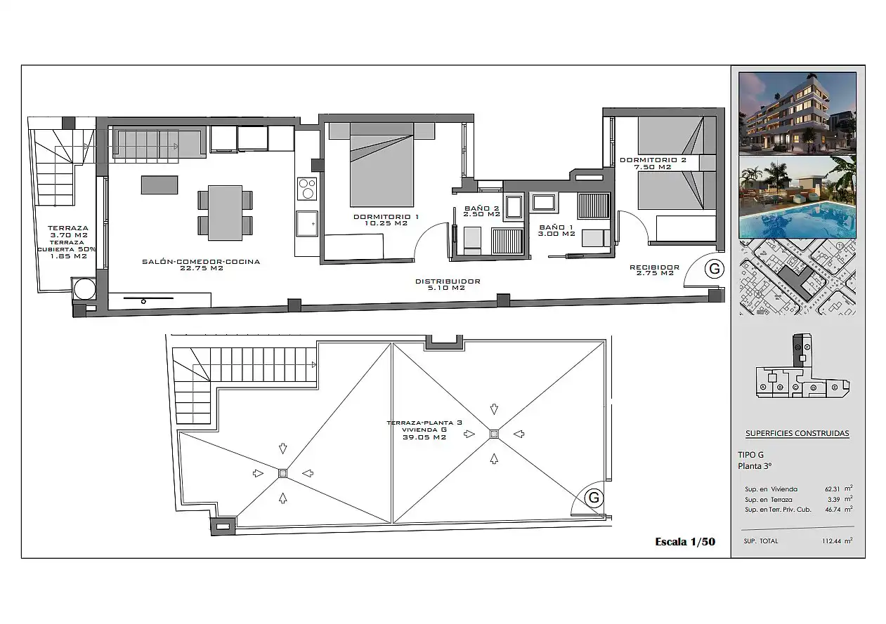 Apartament amb terrassa en venda a Santa Pola ciudad, imagen 31