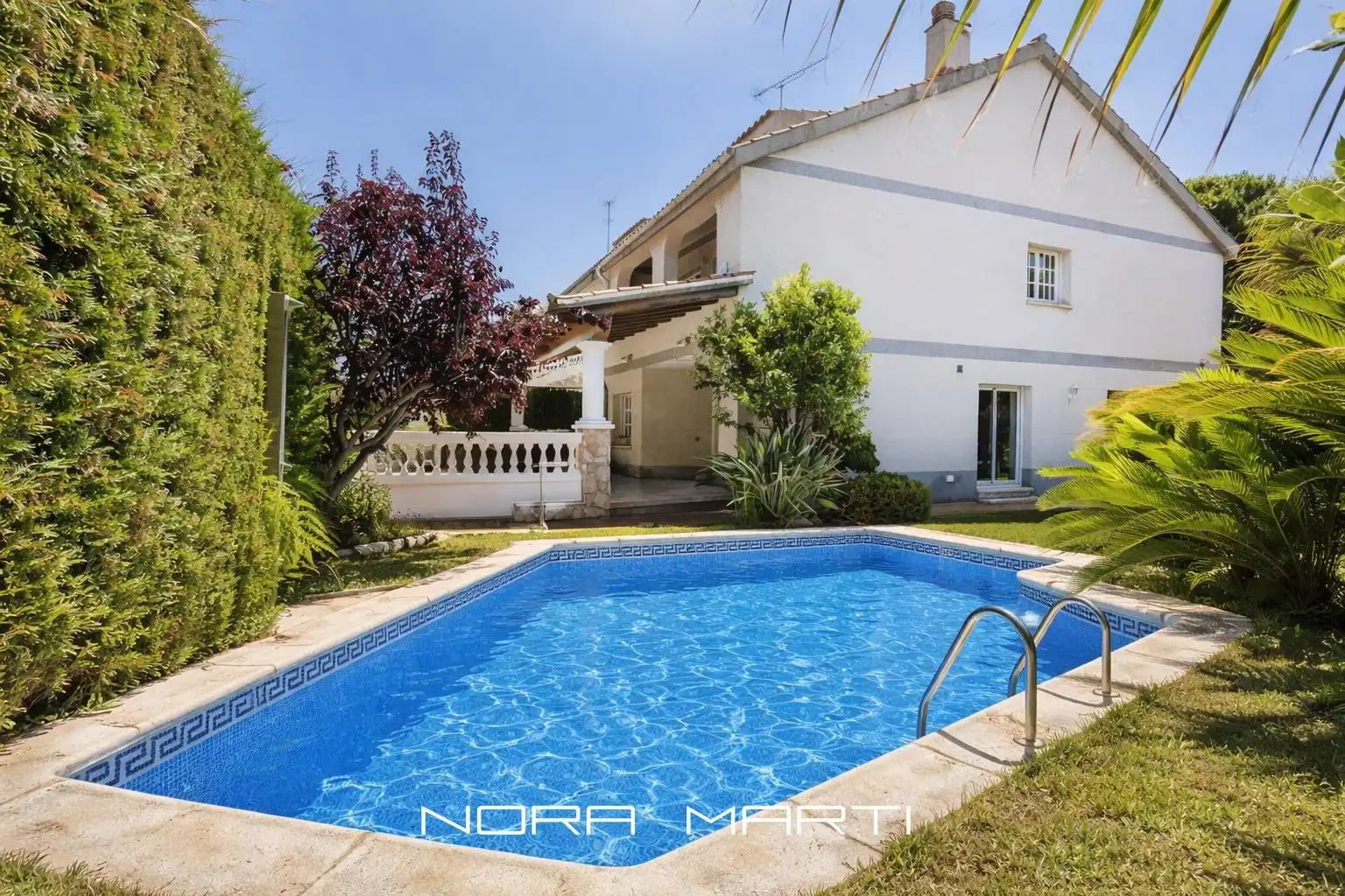 Exterior view of Detached homes for sale in Sant Andreu de Llavaneres  with Private garden, Terrace and Swimming Pool