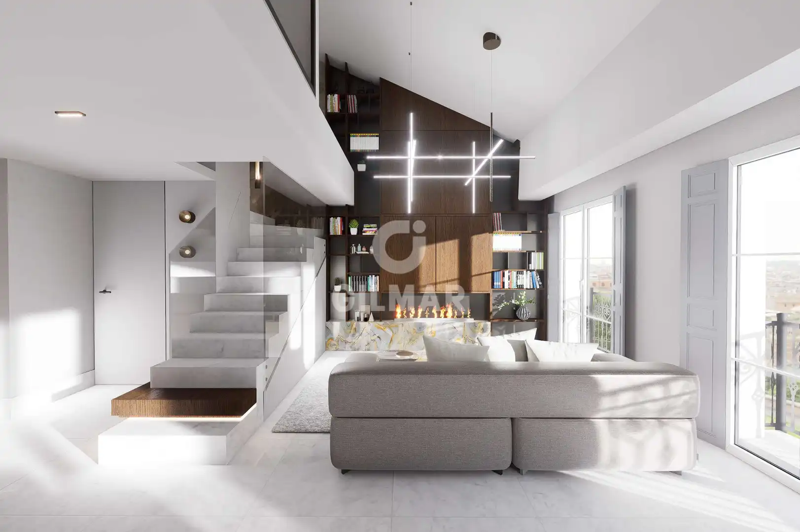 Living room of Duplexes for sale in Madrid  with Heating and Balcony