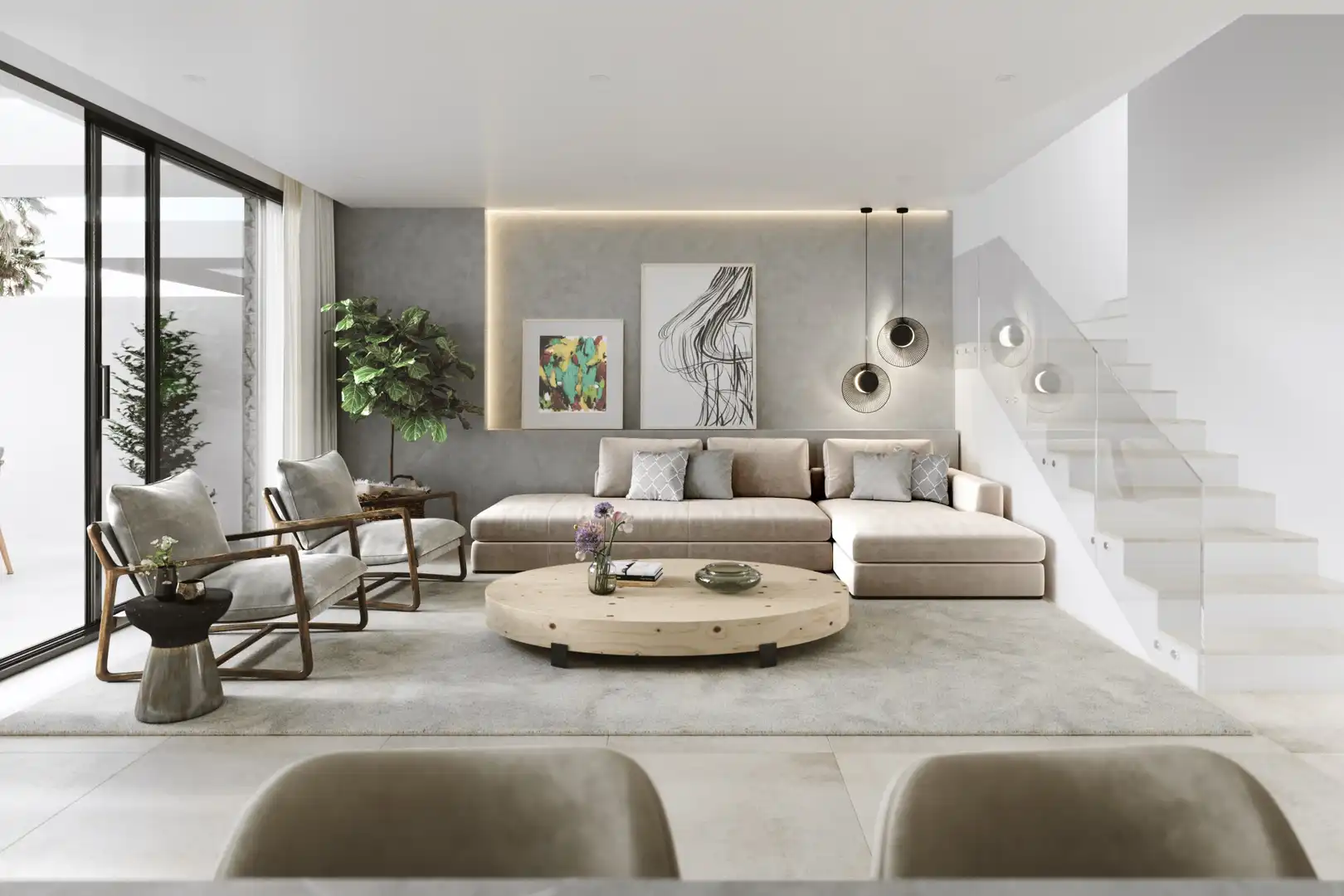 Living room of Attic for sale in Estepona  with Air Conditioner, Heating and Terrace