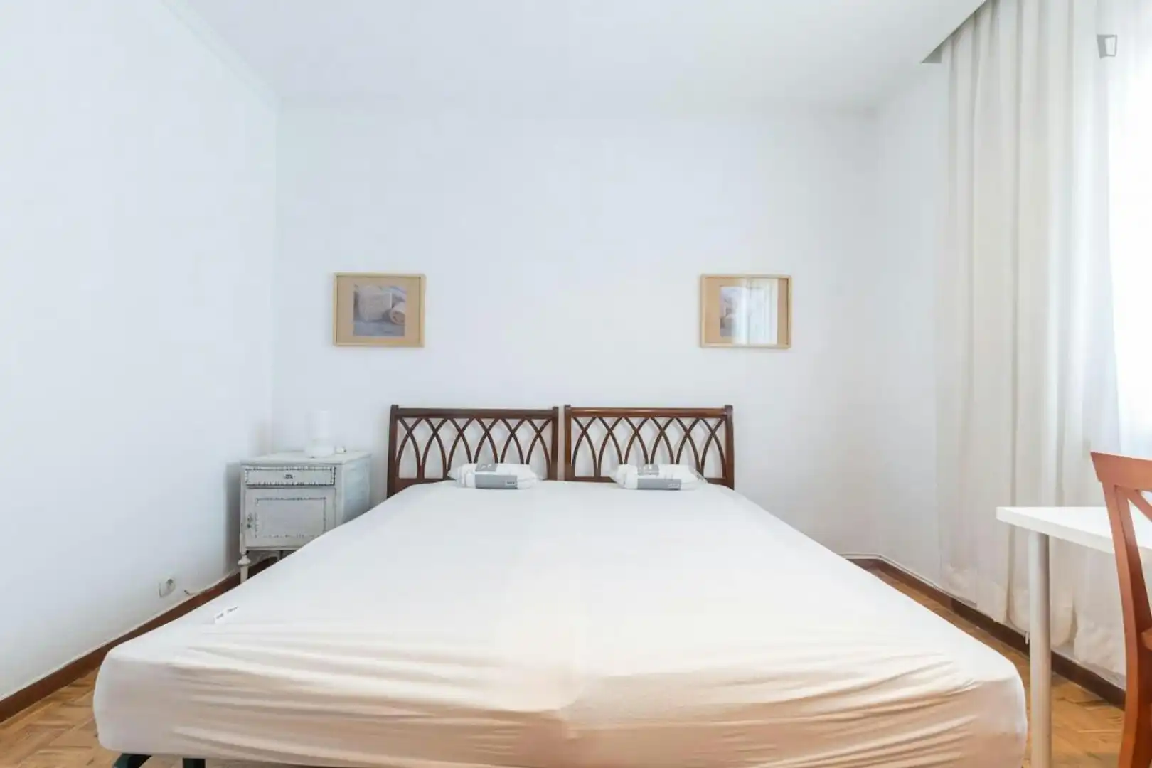 Schlafzimmer von Wohnung zur Miete in Madrid mit Heizung, Möbliert und Waschmaschine