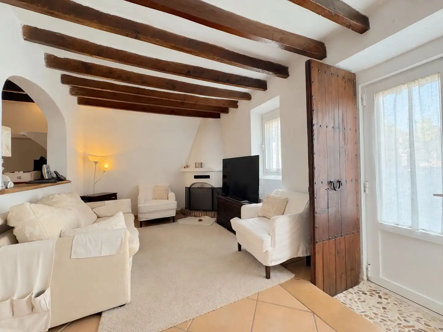 Sala d'estar de Casa adosada en venda en Pollença amb Aire condicionat, Calefacció i Terrassa