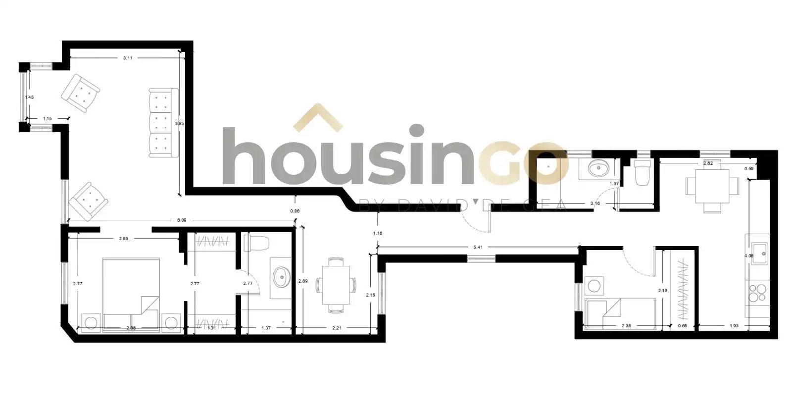 Wohnung zum Verkauf in Madrid mit Klimaanlage, Heizung und Parkett
