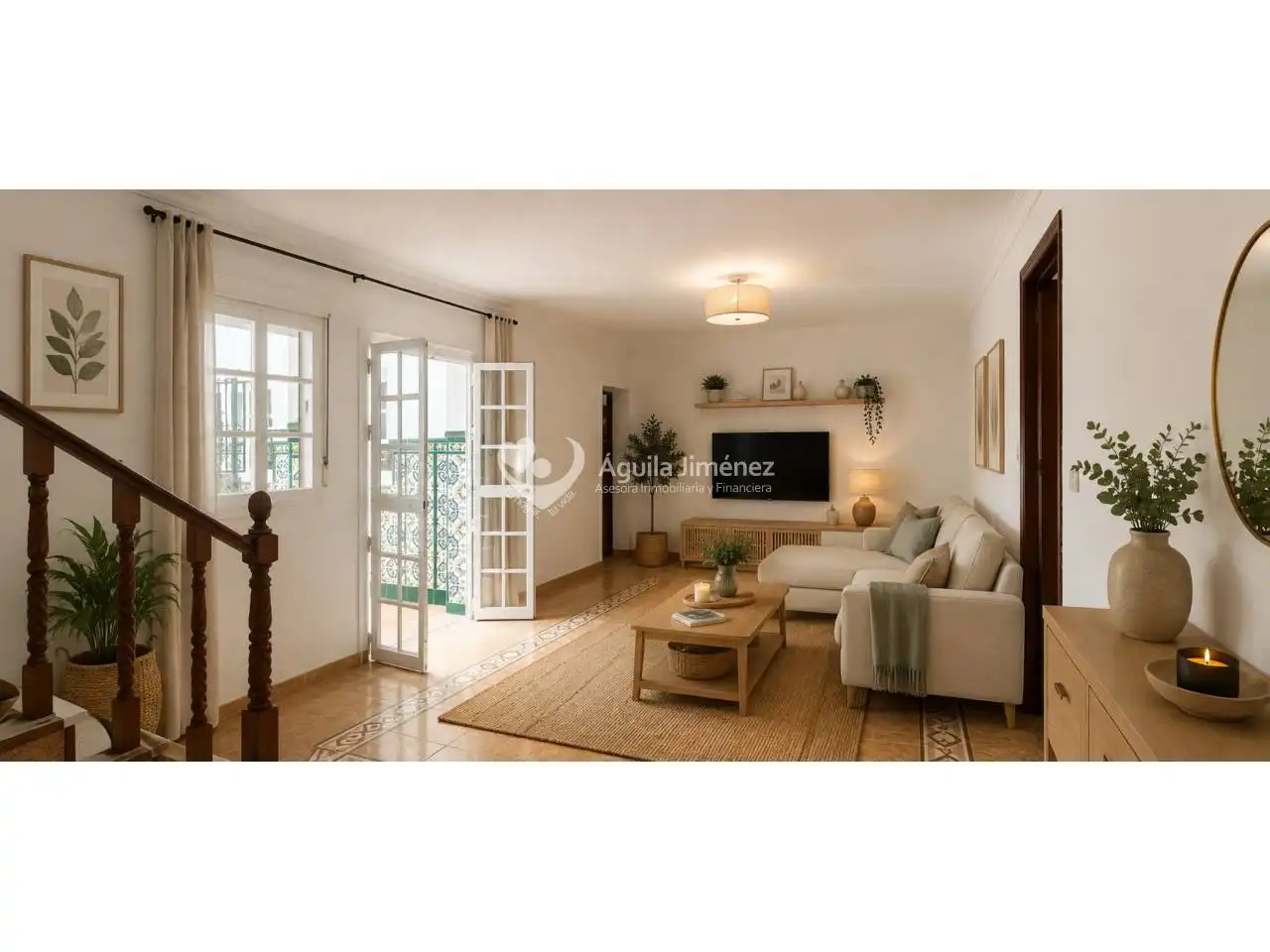 Sala de estar de Casa adosada en venta en Alcalá de Guadaira con Calefacción, Terraza y Piscina