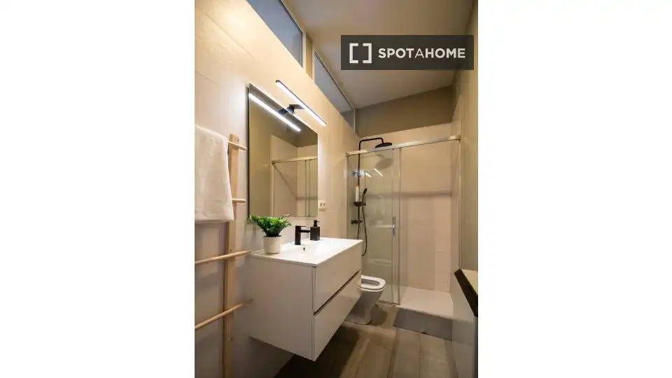 Bany de Apartament per a compartir en Madrid amb Aire condicionat, Calefacció i Terrassa