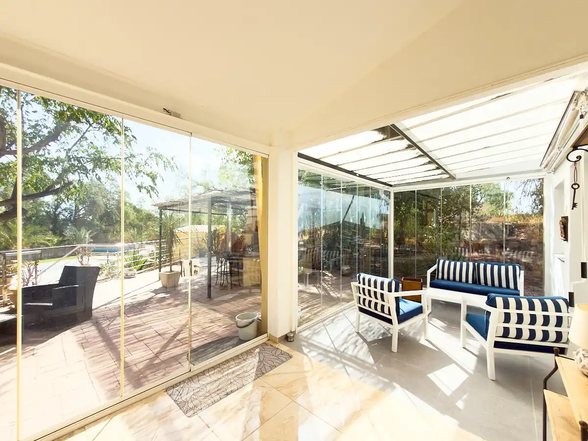 Terrasse von Country house zum Verkauf in Aspe mit Klimaanlage, Heizung und Privatgarten