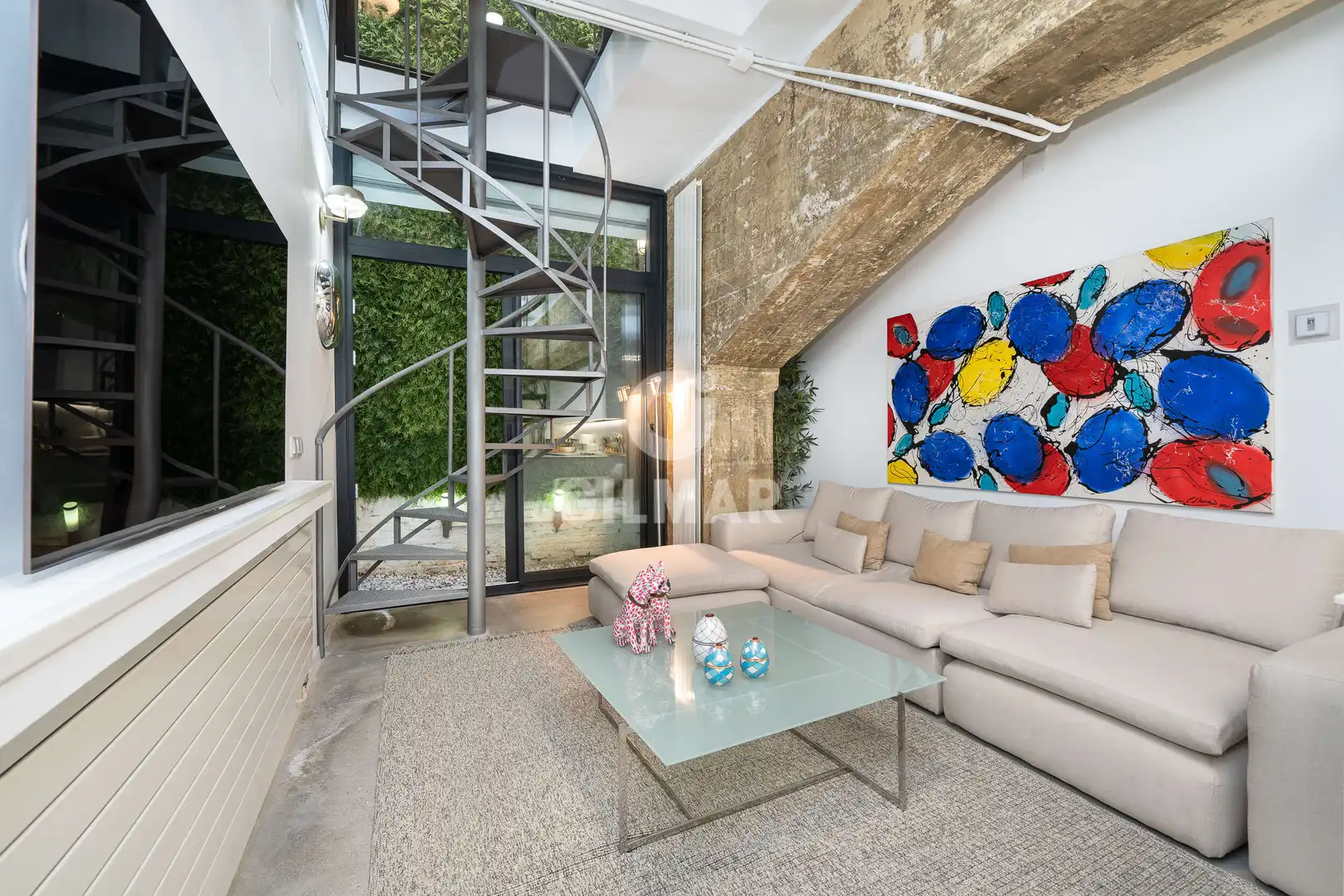 Wohnzimmer von Wohnung zum Verkauf in Madrid mit Heizung und Privatgarten