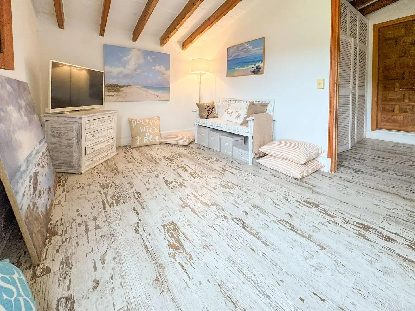 Sala d'estar de Finca rústica en venda en Pollença amb Calefacció, Jardí privat i Traster