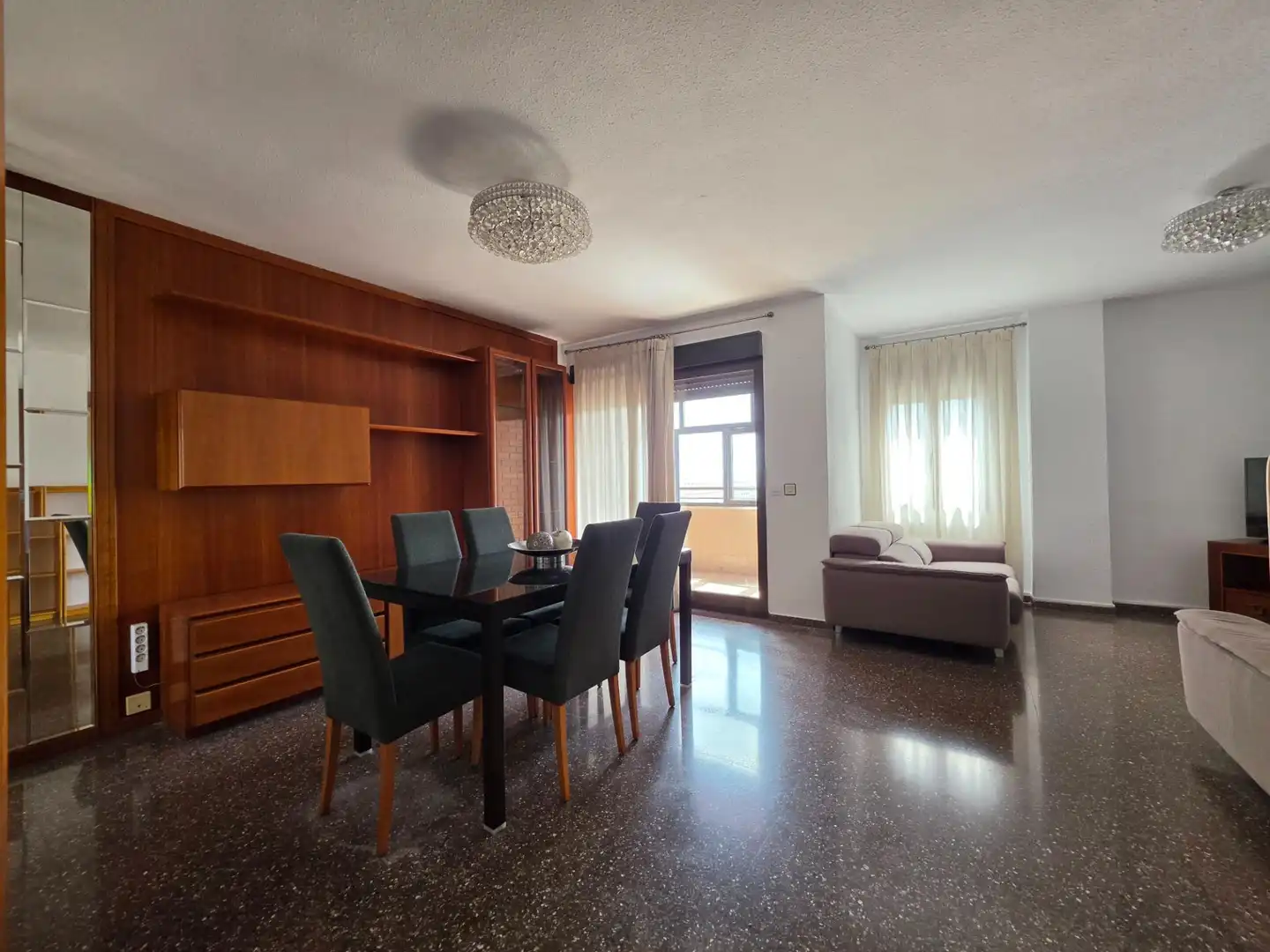 Dining room of Flat for rent in Valencia  with Air Conditioner, Heating and Balcony
