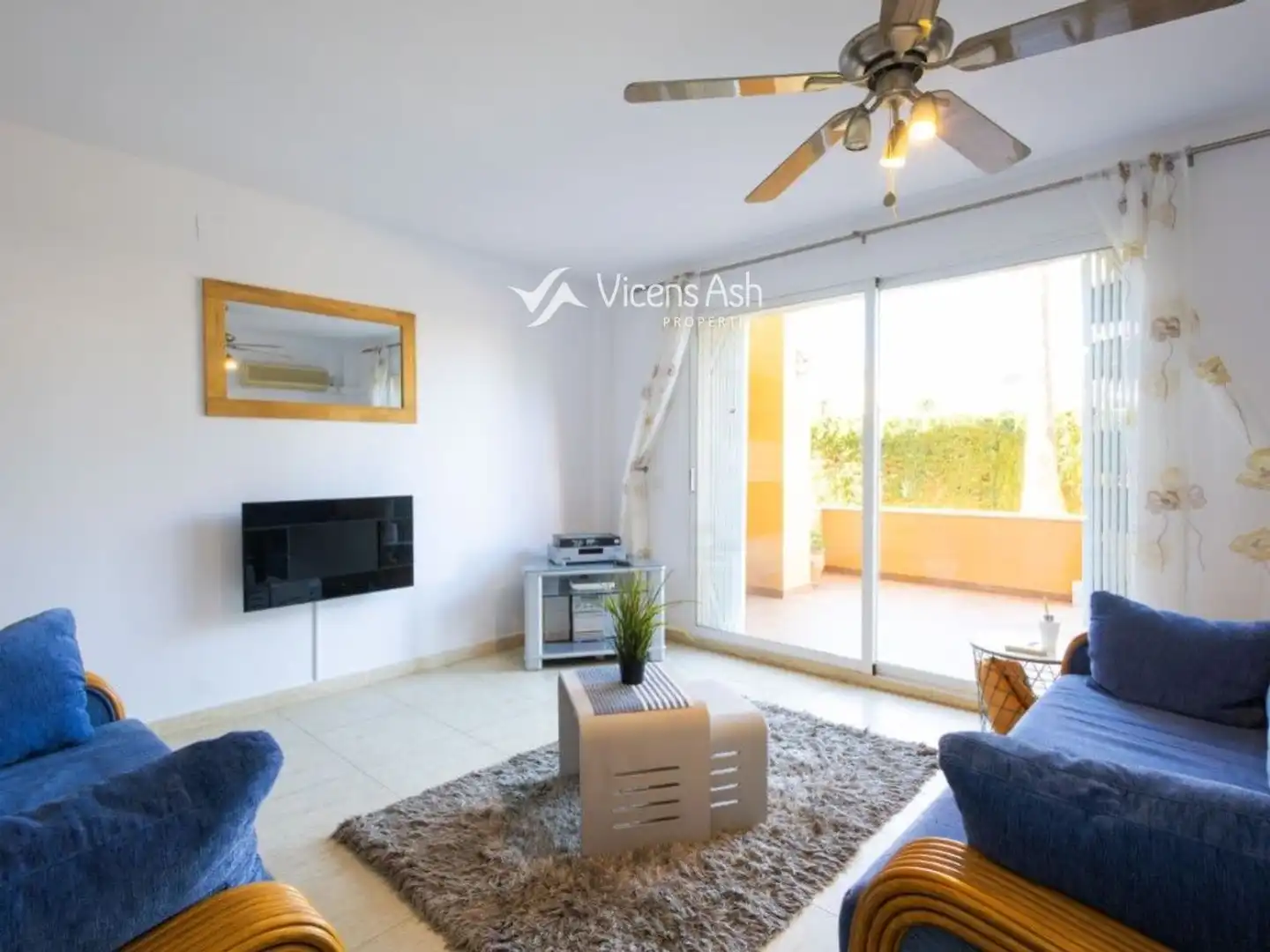 Wohnzimmer von Wohnung zum Verkauf in Jávea / Xàbia mit Klimaanlage, Terrasse und Schwimmbad